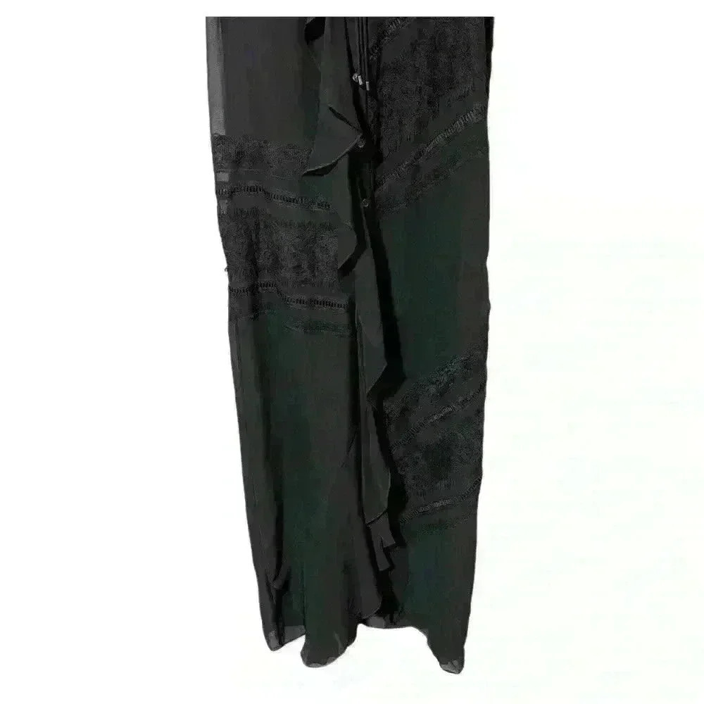 Haute Hippie Silk Sheer Maxi Dress Size XS Black Party Cocktail Elegant - Picture 6 of 15